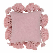 Stone 21" Washed Cotton Tasseled Square Throw Pillow Cover