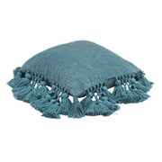 Stone 21" Washed Cotton Tasseled Square Throw Pillow Cover