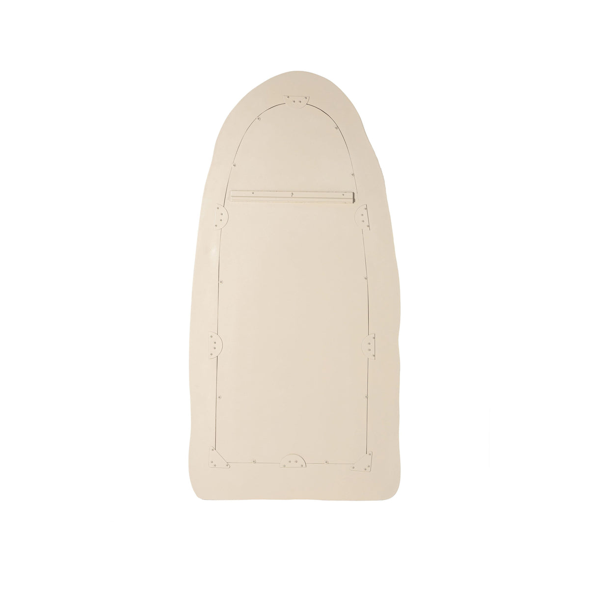 Kaia 32"X64" Cream Lightweight Faux Stone Small Floor Mirror