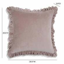 Alessia 20.5" Distressed Velvet Square Throw Pillow