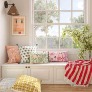 Portia 20"X12" Embroidered Cotton Flex Throw Pillow Cover