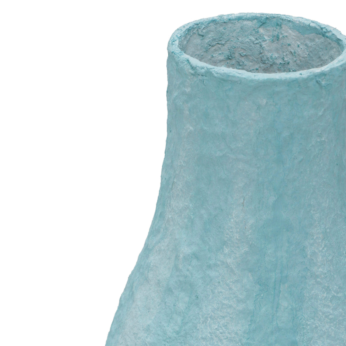 Cotton Mache Vase in Cloudy Blue