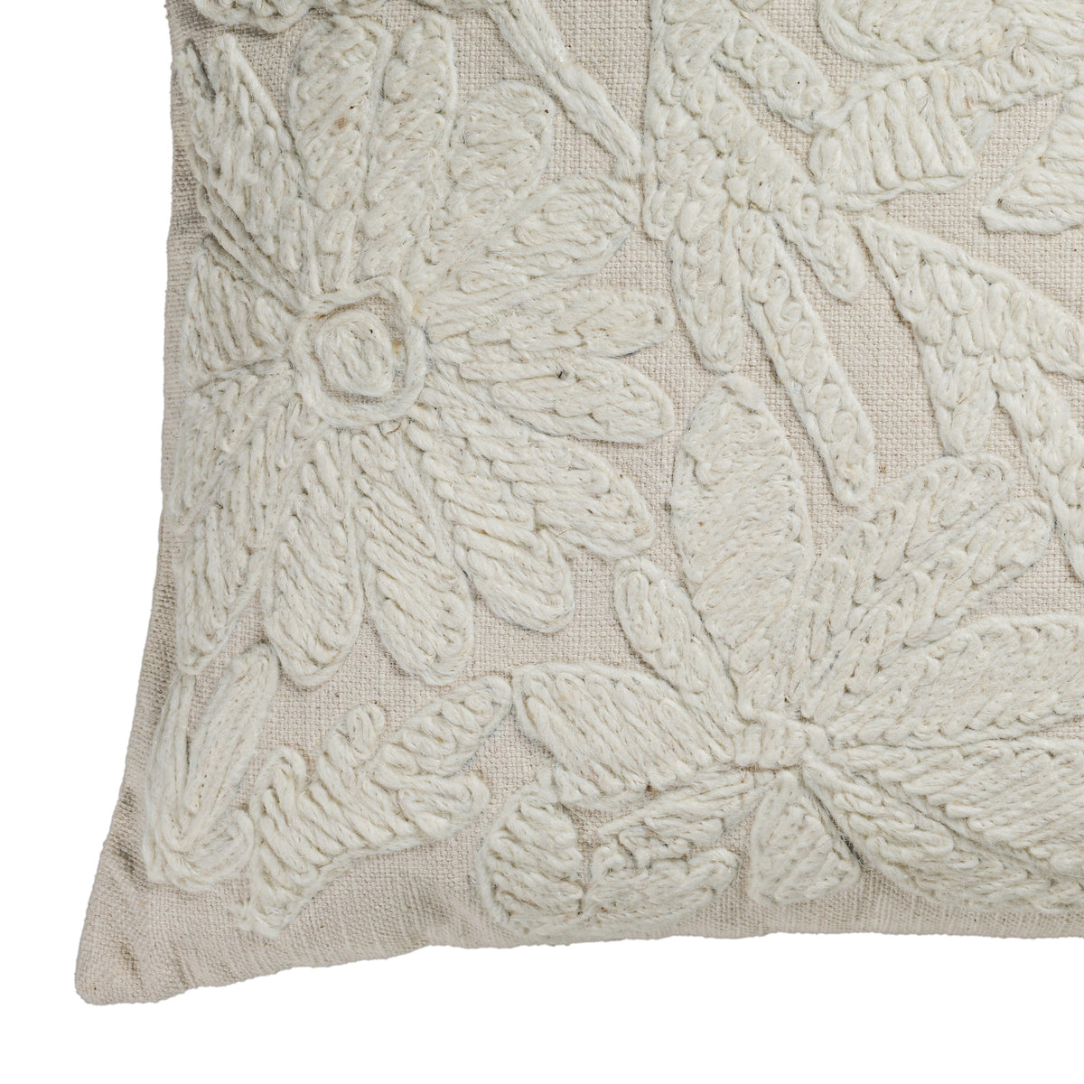Tabitha 20" Square Embroidered Throw Pillow