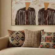 Terra 20"  Square Wool and Jute Kilim Throw Pillow