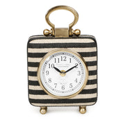Mona Black Striped Contract-Grade Standing Accent Clock