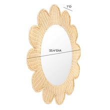 Coralie 33.4" Rattan Round Wall Mirror