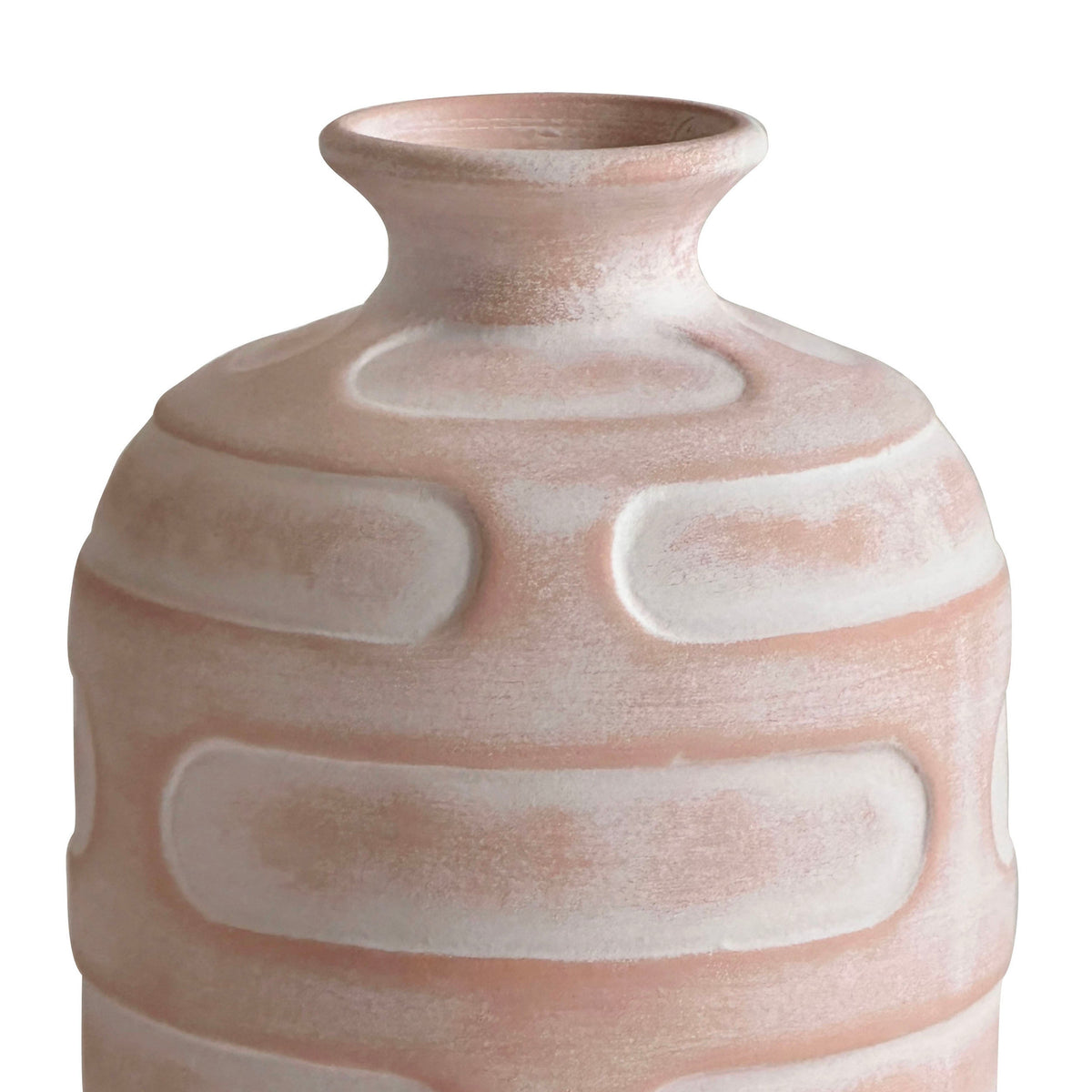 Earthenware Retro Vase in Terracotta