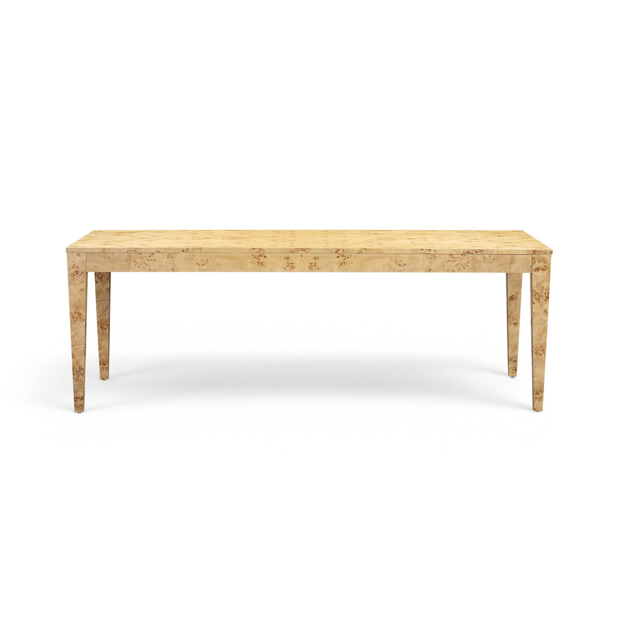 Brandyss 90" Natural Burl Rectangular Dining Table