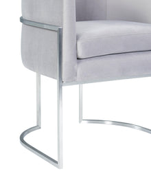 Giselle Performance Velvet Dining Chair with Silver Base by Inspire Me! Home Decor