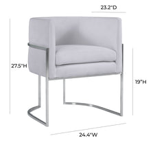 Giselle Performance Velvet Dining Chair with Silver Base by Inspire Me! Home Decor