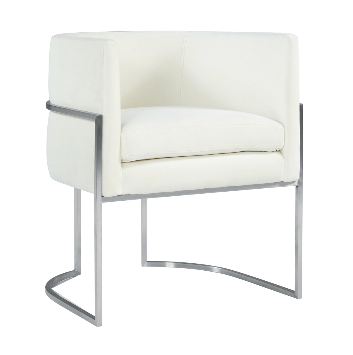 Giselle Performance Velvet Dining Chair with Silver Base by Inspire Me! Home Decor