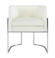 Giselle Performance Velvet Dining Chair with Silver Base by Inspire Me! Home Decor