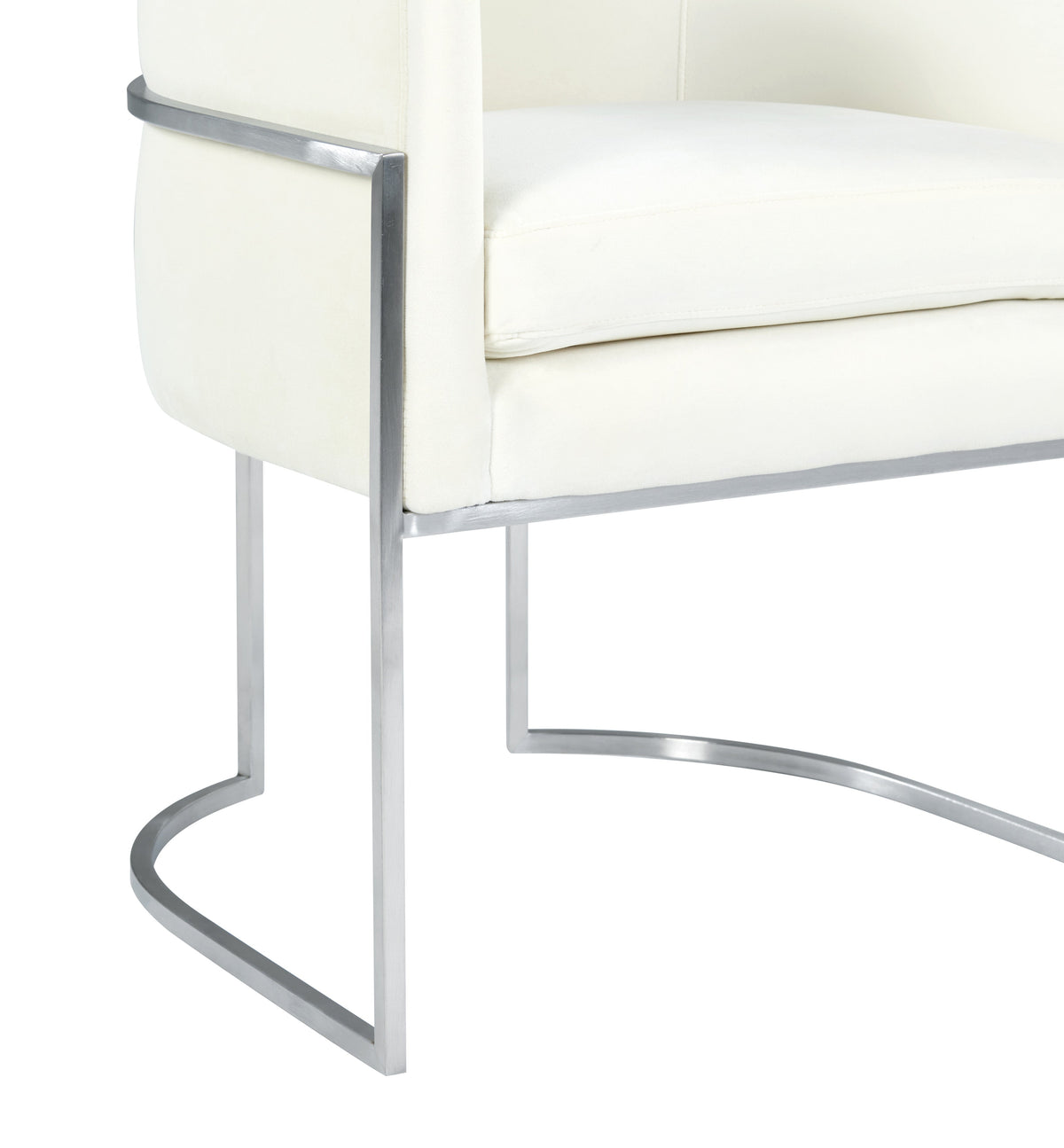 Giselle Performance Velvet Dining Chair with Silver Base by Inspire Me! Home Decor