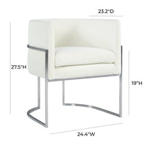 Giselle Performance Velvet Dining Chair with Silver Base by Inspire Me! Home Decor
