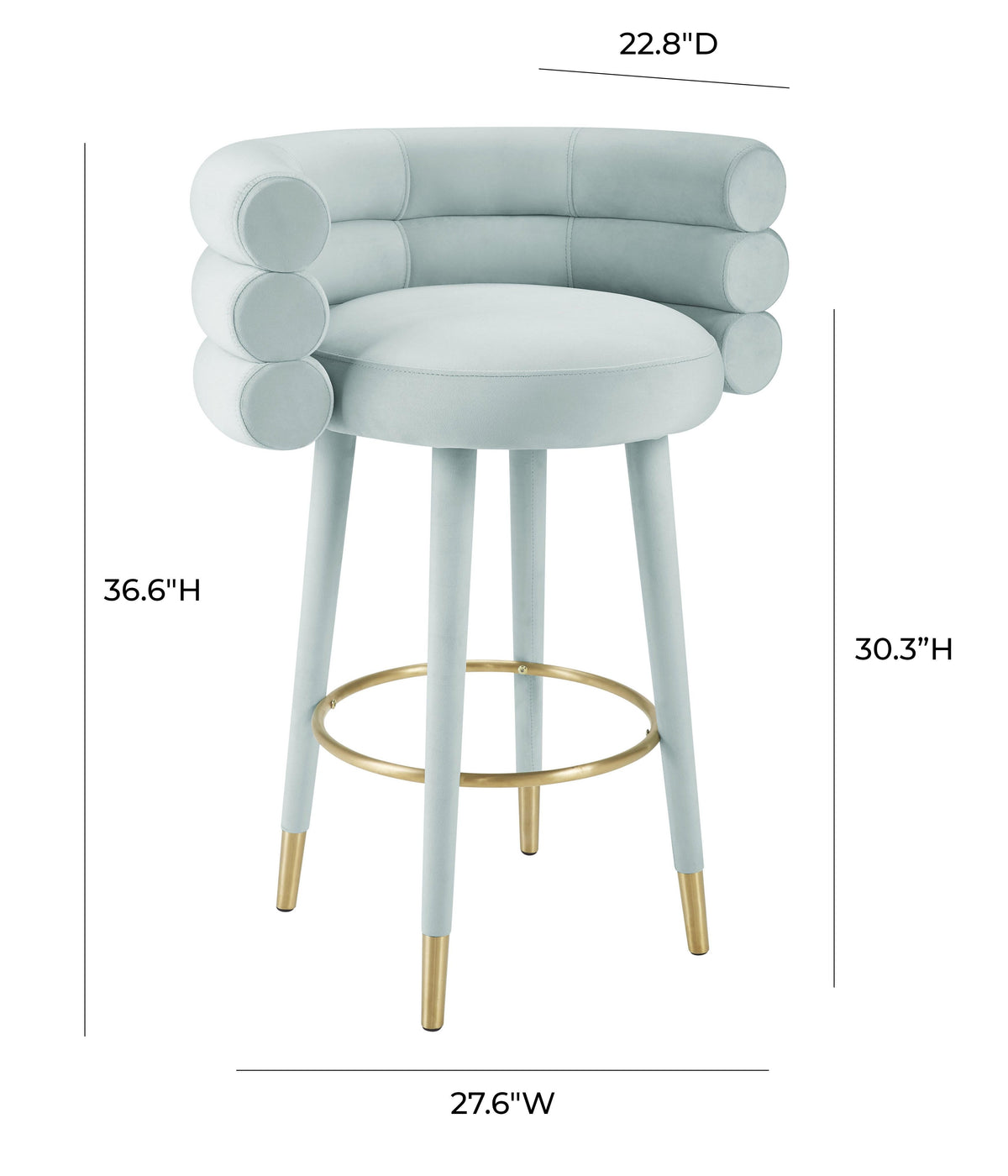 Betty Performance Velvet Stool