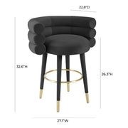 Betty Performance Velvet Stool
