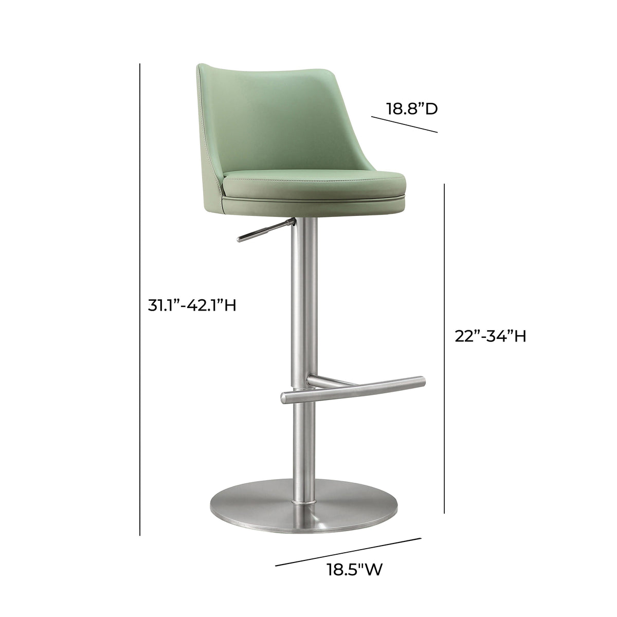 Reagan Performance Vegan Leather Adjustable Stool