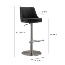 Reagan Performance Vegan Leather Adjustable Stool