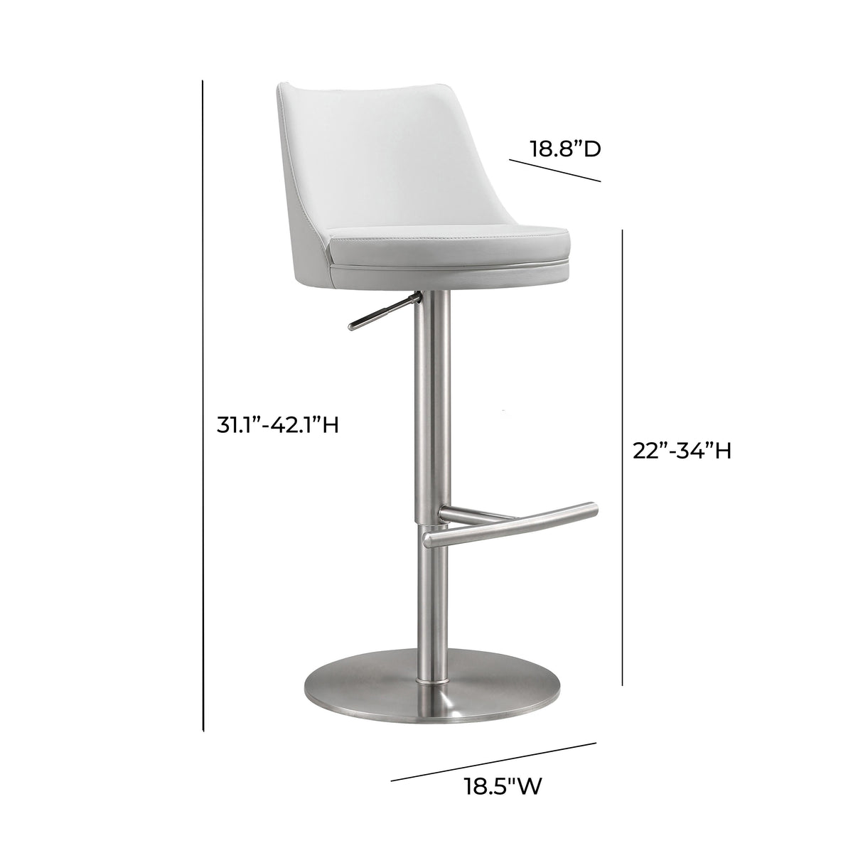 Reagan Performance Vegan Leather Adjustable Stool