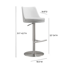 Reagan Performance Vegan Leather Adjustable Stool