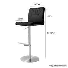 Paddy Performance Vegan Leather Adjustable Stool