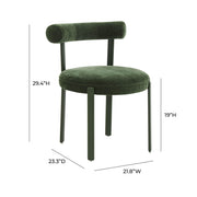 Margaret Performance Chenille Bolster Back Dining Chair