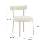Margaret Performance Chenille Bolster Back Dining Chair