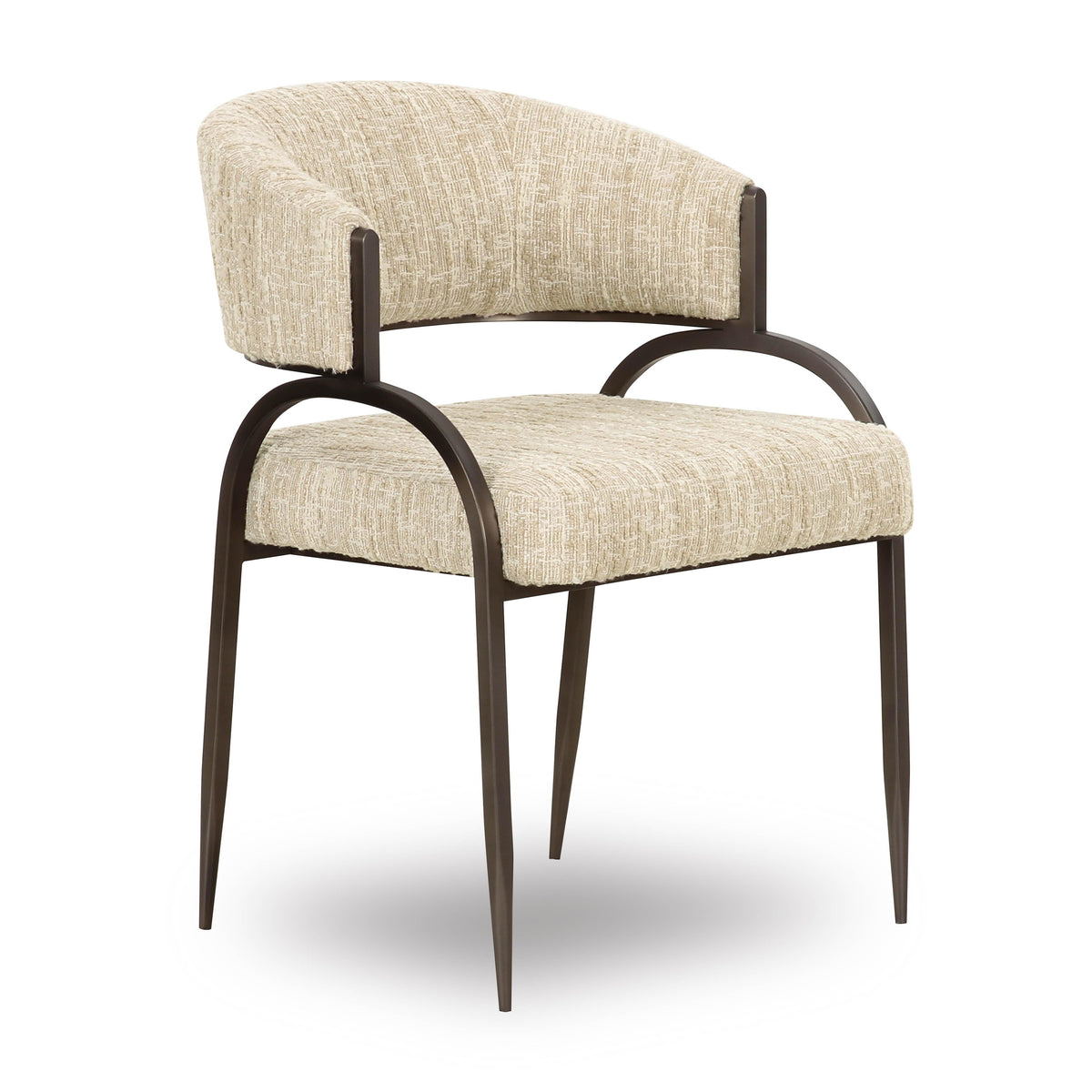 Tatum Taupe Textured Performance Boucle Dining Chair