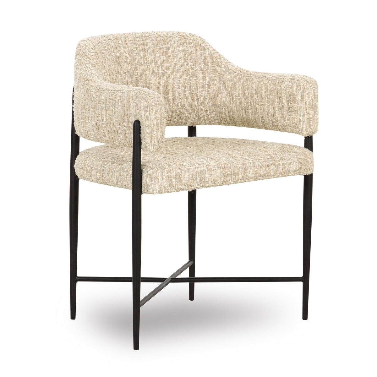 Sezanne Taupe Textured Performance Boucle Dining Chair