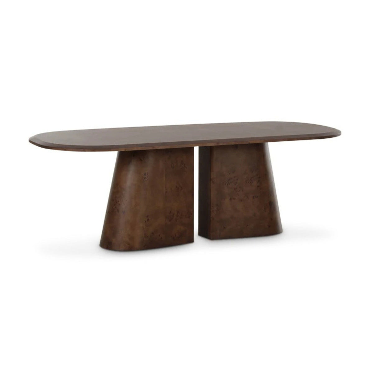 Gladyss 87" Burl Oval Dining Table
