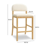 Calla Performance Velvet Counter Stool