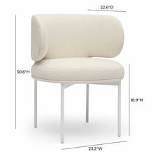 Maureen Cream Performance Upcycled Linen Dining Chair