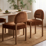 Bruno Thick Performance Chenille Arched Back Dining Chair