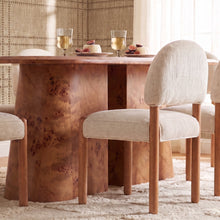 Bruno Thick Performance Chenille Arched Back Dining Chair