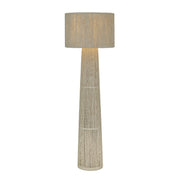 Tapered Natural Chenille Fiber Floor Lamp