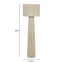 Tapered Natural Chenille Fiber Floor Lamp
