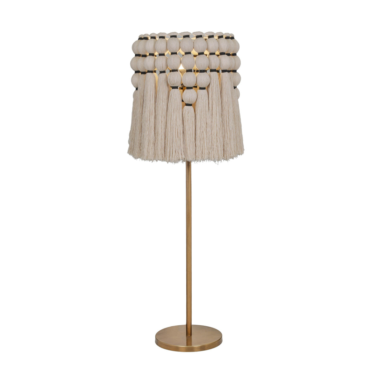 Tutu Cream Cotton Tasseled Floor Lamp
