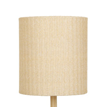 Lamia Natural Burl and Raffia Contract-Grade Table Lamp