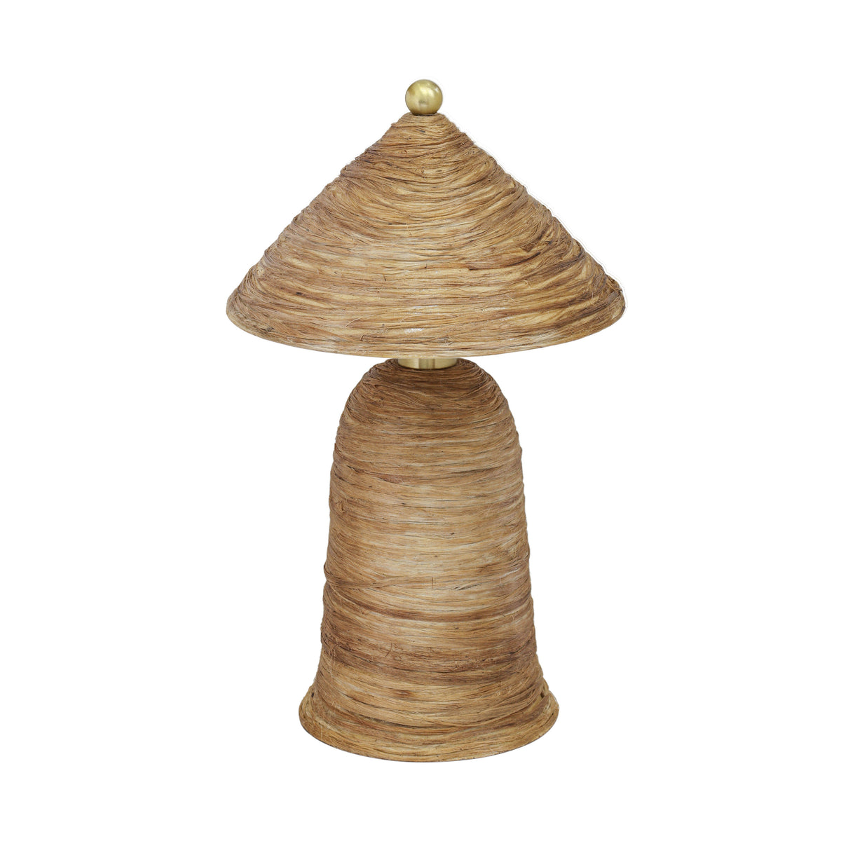 Coco Natural Coconut Fiber Pointed Table Lamp