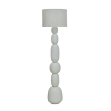 Pebble Cream Papier Mache Floor Lamp