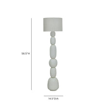 Pebble Cream Papier Mache Floor Lamp