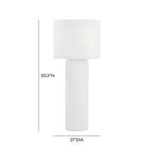 Cleopatra Cream Linen Floor Lamp