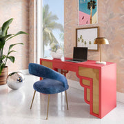 Suzie 62" Rattan Executive Desk With Drawer