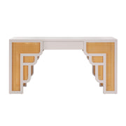 Suzie 62" Rattan Executive Desk With Drawer
