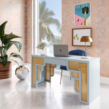 Suzie 62" Rattan Executive Desk With Drawer