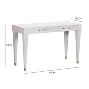 Brandyss 48" Burl 2-Drawer Work Desk