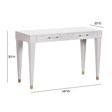 Brandyss 48" Burl 2-Drawer Work Desk