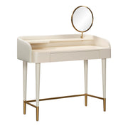 Penelope 45" Vegan Leather Wrapped Vanity Desk With Drawer