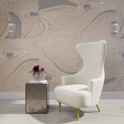 Julia Performance Velvet Channel Tufted Wingback Accent Chair by Inspire Me! Home Decor