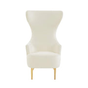 Julia Performance Velvet Channel Tufted Wingback Accent Chair by Inspire Me! Home Decor